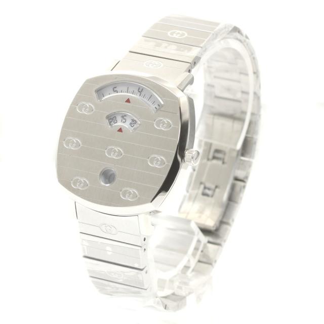 グッチ GUCCI 157.4/YA157401 グリップウォッチ デイト クォーツ メンズ 極美品 内箱付き_875836_2