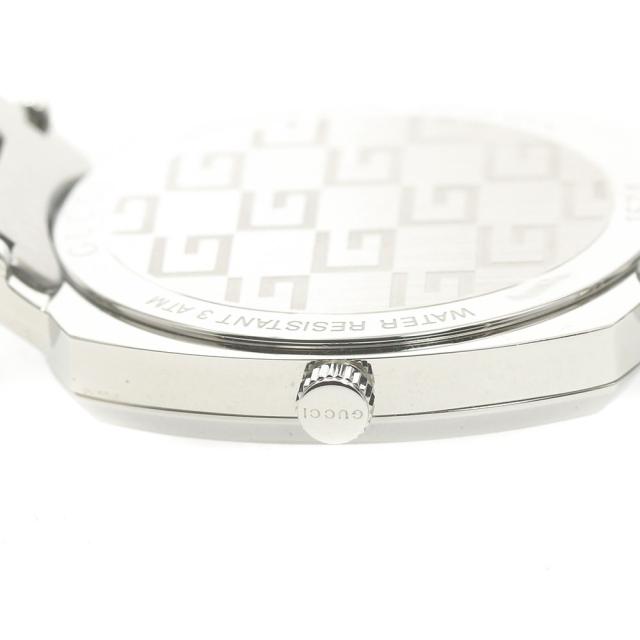 グッチ GUCCI 157.4/YA157401 グリップウォッチ デイト クォーツ メンズ 極美品 内箱付き_875836_3