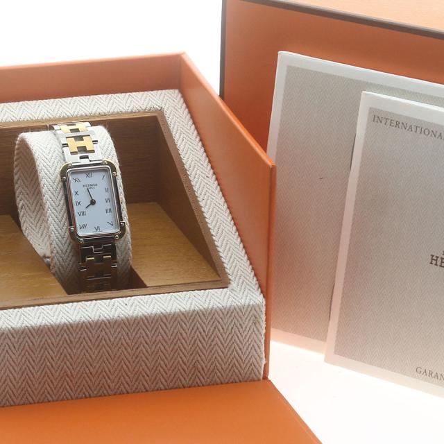 エルメス HERMES CR1.220 クロアジュール クォーツ レディース 内箱・保証書付き_874216_1