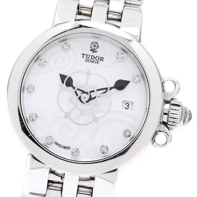 チュードル TUDOR 35100 クレア ドゥ ローズ デイト 10Pダイヤモンド  