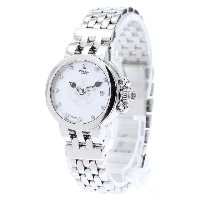 チュードル TUDOR 35100 クレア ドゥ ローズ デイト 10Pダイヤモンド  