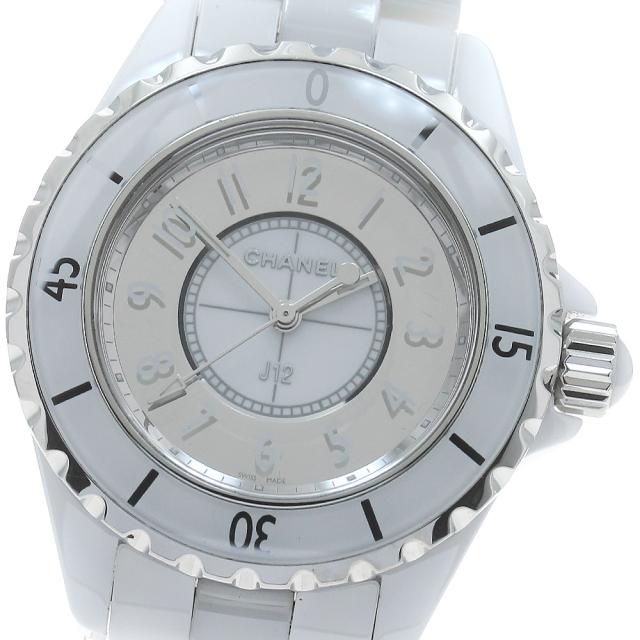 シャネル CHANEL H4861 J12 ミラー 33MM クォーツ レディース 良品 _874530