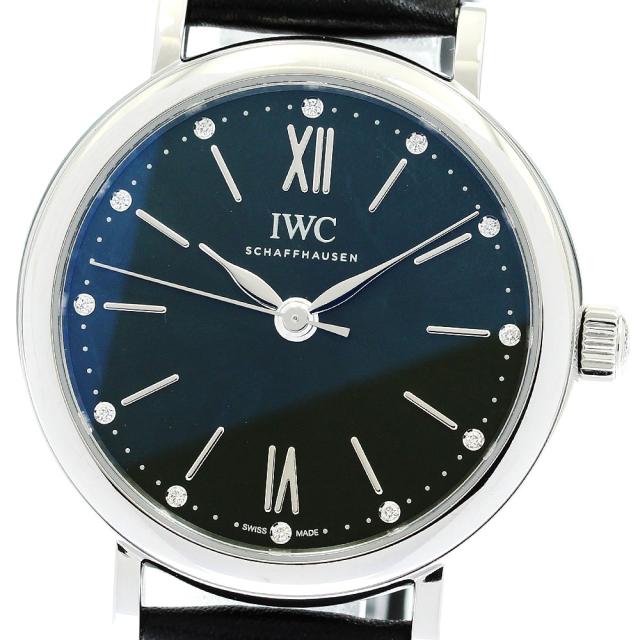 IWC IWC SCHAFFHAUSEN IW357405 ポートフィノ オートマティック 34 12Pダイヤ 自動巻き レディース 保証書付き_877871
