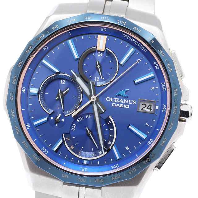 カシオ CASIO OCW-S5000F-2AJF オシアナス マンタS5000シリーズ ソーラー電波 メンズ 美品 箱・保証書付き_878272