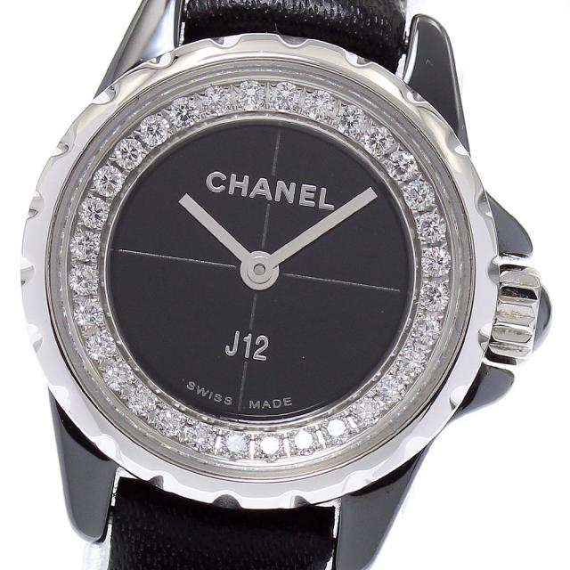 シャネル CHANEL H4663 J12 XS ダイヤ クォーツ レディース 良品 _874241