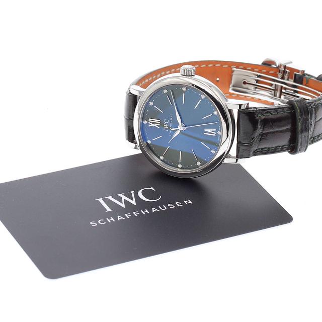 IWC IWC SCHAFFHAUSEN IW357405 ポートフィノ オートマティック 34 12Pダイヤ 自動巻き レディース 保証書付き_877657_1