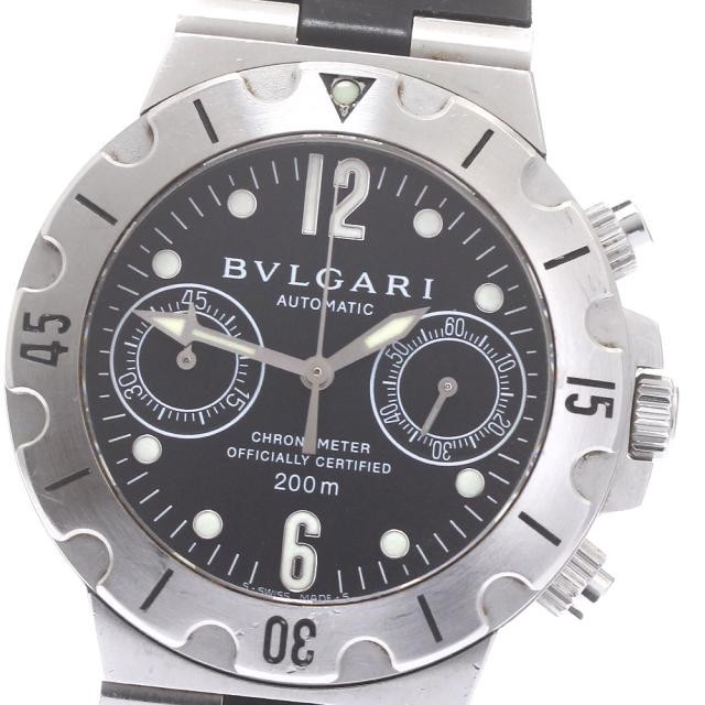 BVLGARI 自動巻き クロノグラフ SCB38S 動かない　ジャンク BVLGARI】ブルガリ『ディアゴノ スクーバ クロノグラフ』SCB38S メンズ