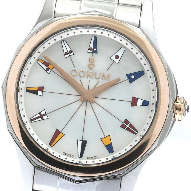 コルム CORUM A020/03661 アドミラルズカップ レジェンド32 PGベゼル 日本限定 クォーツ メンズ 良品 箱付き_882005【ev20】