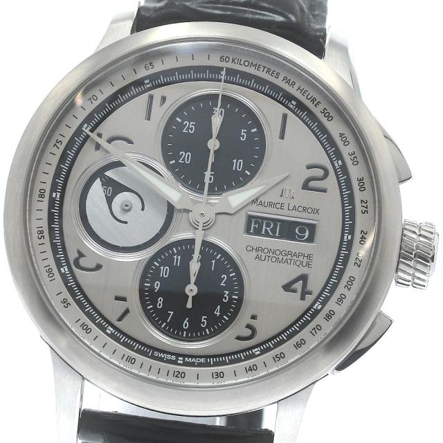 モーリスラクロア MAURICE LACROIX MP6348 マスターピース マスタークロノ デイデイト 自動巻き メンズ 美品 _883792