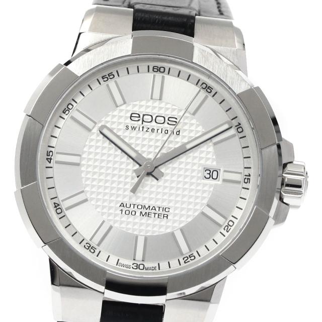 エポス EPOS 3443BK スポーティブ デイト 自動巻き メンズ 美品 箱・保証書付き_885517