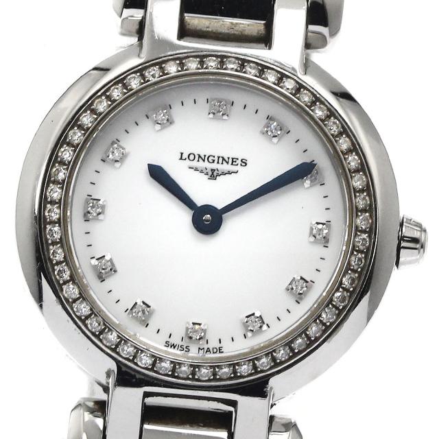 LONGINES】稼動品 12Pダイヤ シェル文字盤 新品電池】 ロンジンラ  