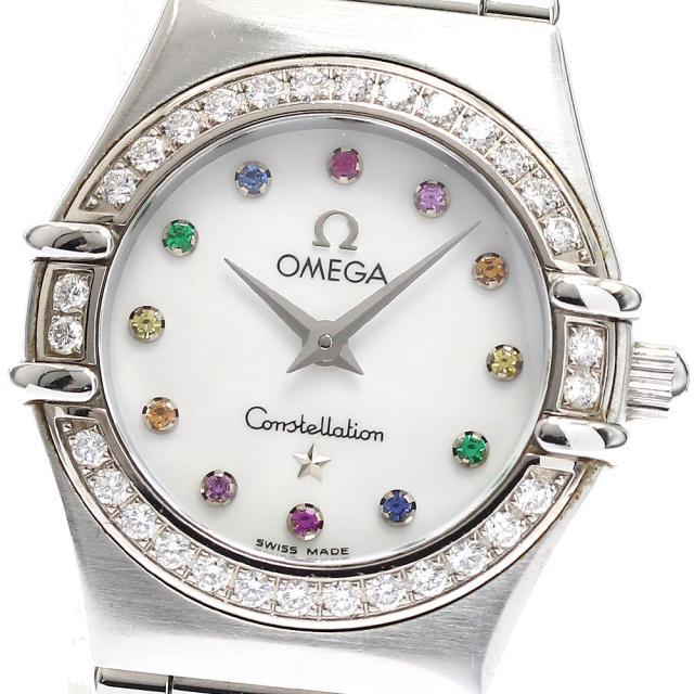 オメガ OMEGA 1460.79 コンステレーションミニ マイチョイス アイリス カラーストーン ダイヤベゼル クォーツ レディース _886895 125,400円