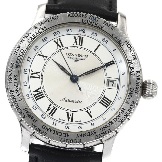 ロンジン LONGINES L2.611.4 リンドバーグ GMT 自動巻き メンズ _884994