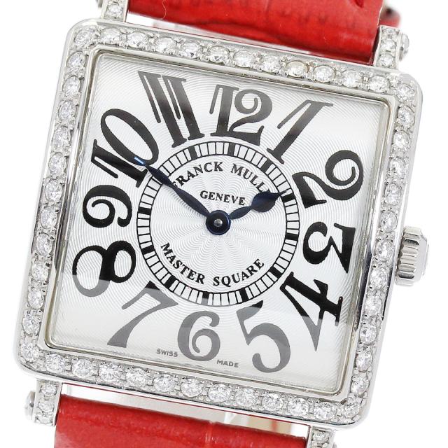 フランクミュラー FRANCK MULLER 6002LQZV マスタースクエア K18WG アフターダイヤ クォーツ レディース _889800
