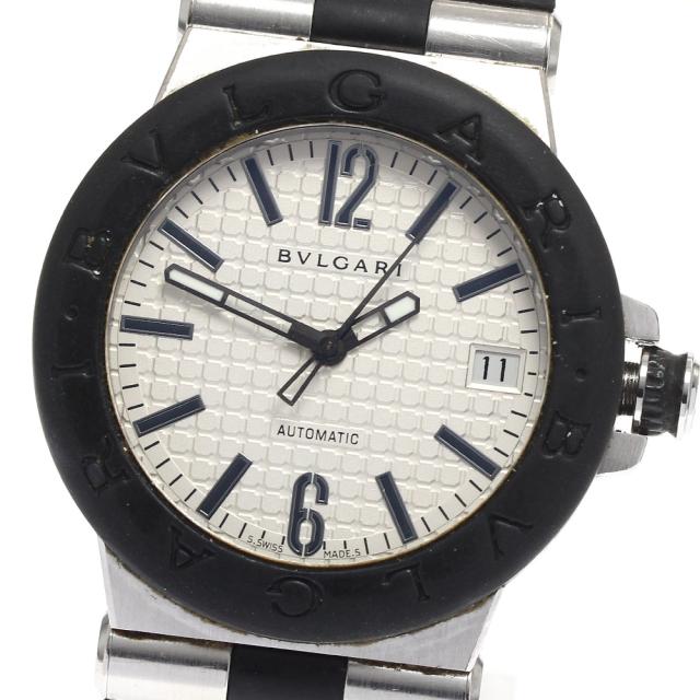 訳あり ブルガリ BVLGARI DG35SV ディアゴノ デイト 自動巻き メンズ _884581