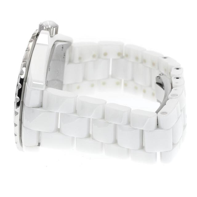 シャネル CHANEL H2011 J12 ピンクサファイアベゼル 白セラミック 12P