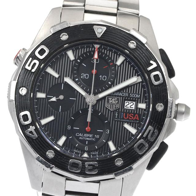 訳あり タグホイヤー TAG HEUER CAJ2111 アクアレーサー 500M アメリカズカップ キャリバー16 自動巻き メンズ 保証書付き_883097