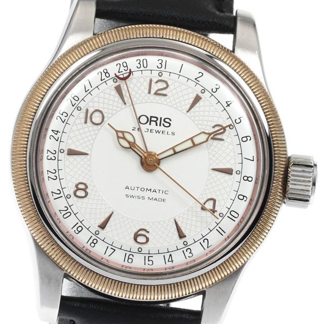 オリス ORIS 7543 ポインターデイト ビッククラウン 自動巻き メンズ 良品 _884106