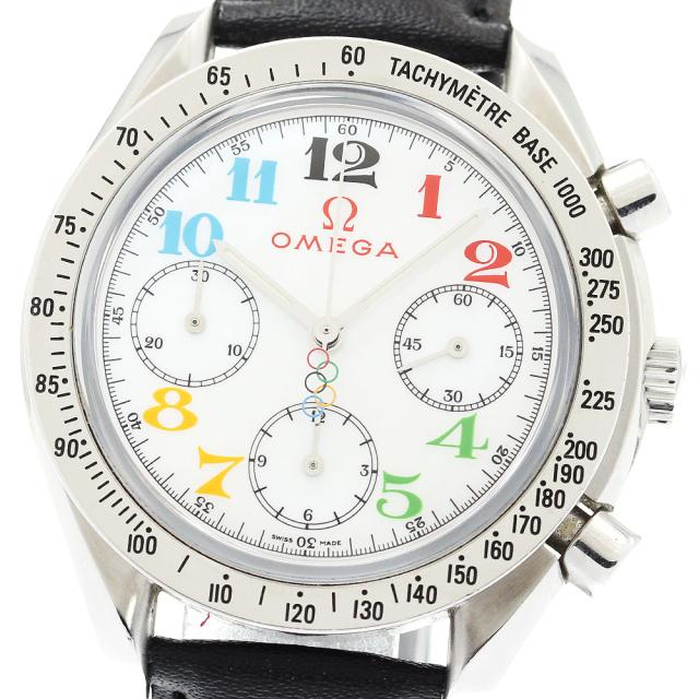 オメガ OMEGA 3836.70.36 スピードマスター オリンピック タイムレース コレクション クロノグラフ 自動巻き メンズ _880975