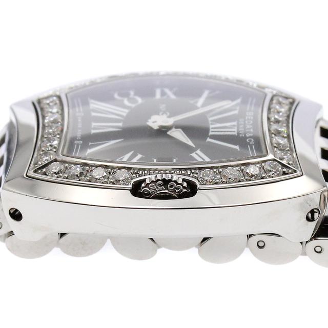 ベダ＆カンパニー BEDAT&amp;Co 334 N0.3 トノーウォッチ デイト ダイヤベゼル クォーツ レディース _884887_2
