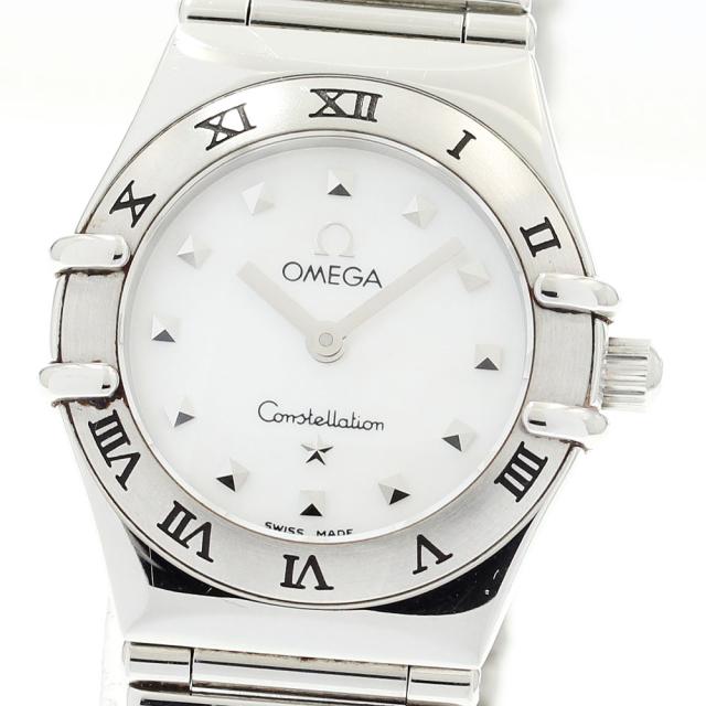 オメガ OMEGA 1561.71 コンステレーション ミニ マイチョイス ホワイトシェルダイアル クォーツ レディース 保証書付き_895982