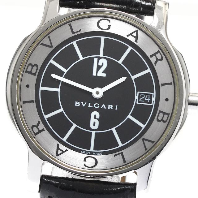 ブルガリ BVLGARI ST35S ソロテンポ デイト クォーツ メンズ 保証書付き_887555