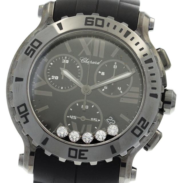 ショパール Chopard 8499 ハッピースポーツ クロノグラフ 5Pダイヤ クォーツ メンズ _896106