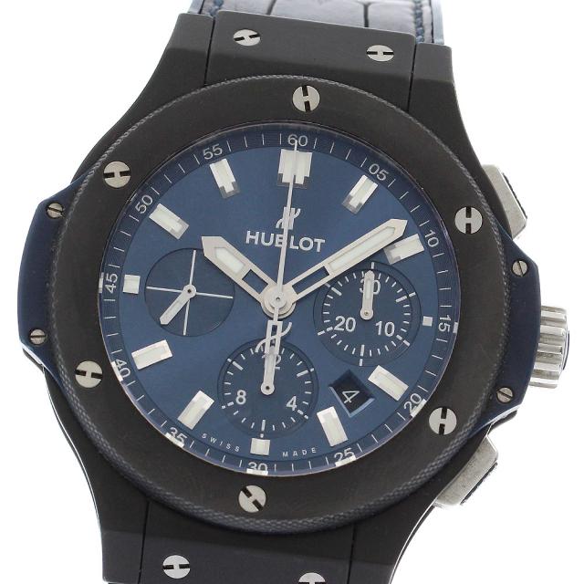 ウブロ HUBLOT 301.CI.7170.LR ビッグバン セラミックブルー クロノグラフ 自動巻き メンズ 保証書付き_897177
