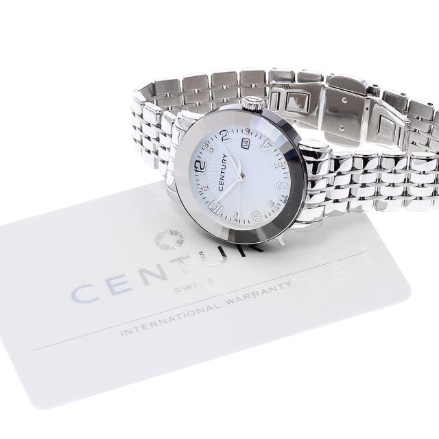センチュリー CENTURY 648.7.U.N1B.12.SF エレガンス タイムジェム 11Pダイヤ クォーツ レディース 良品 保証書付き_898271_1