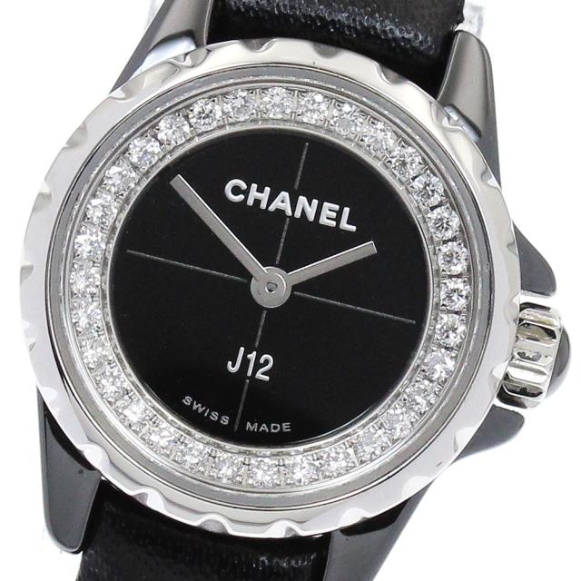 シャネル CHANEL H4663 J12 XS ダイヤ クォーツ レディース 良品 保証書付き_894534