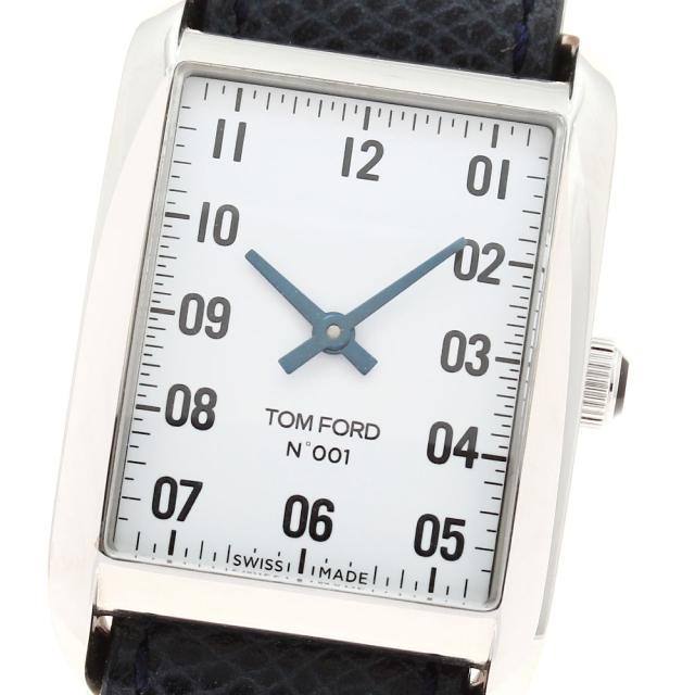 トムフォード TOM FORD TFT001 009 N.001 レクタンギュラー クォーツ メンズ 良品 _893974【ev15】