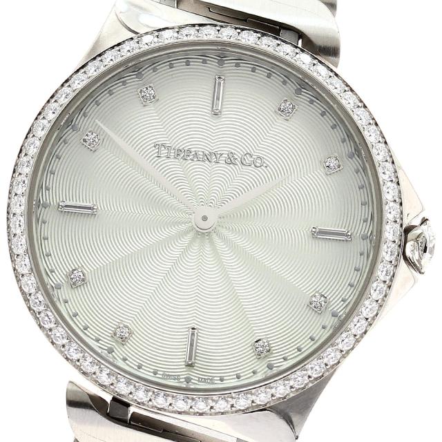 ティファニー TIFFANY&Co. 60874859 メトロ2 ハンド 8Pダイヤ クォーツ レディース 良品 保証書付き_897282【ev10】 ティファニー TIFFANY&Co. 60874859 メトロ2 ハンド 8Pダイヤ クォーツ