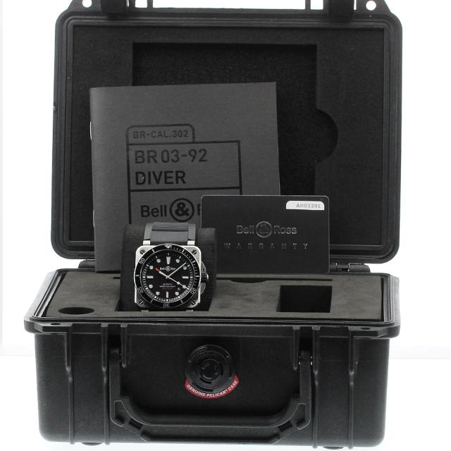 ベル＆ロス Bell＆Ross BR03-92-D-BL-ST BR03-92 ダイバー デイト 自動