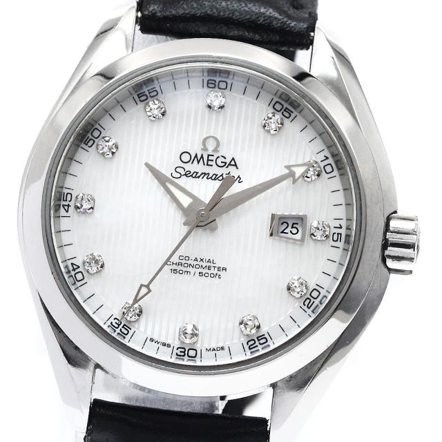 オメガ OMEGA 231.13.34.20.55.001 シーマスター アクアテラ コーアクシャル 12Pダイヤ 自動巻き レディース 保証書付き_894982