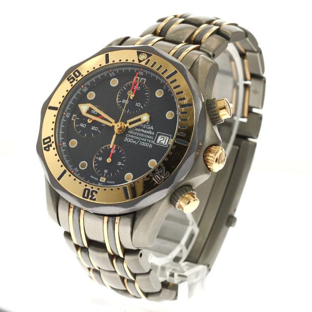 訳あり オメガ OMEGA 2296.80 シーマスター300 クロノグラフ 自動巻き メンズ _896224