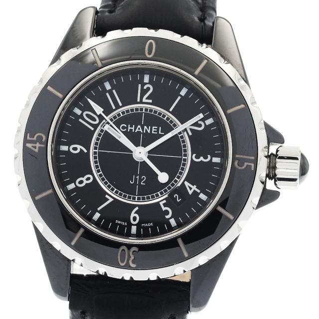 訳あり シャネル CHANEL H0680 J12 黒セラミック 33MM クォーツ レディース _896557