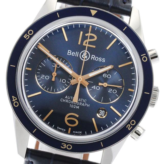 ベル＆ロス Bell＆Ross BRV126-BLU-ST/SCA アエロナバル デイト 自動巻き メンズ 美品 _900715