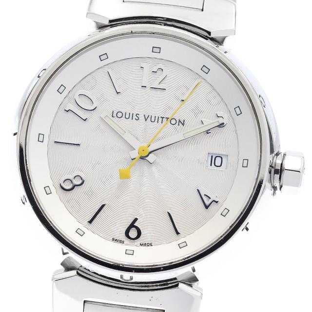 ルイ・ヴィトン LOUIS VUITTON Q13130 タンブール ホログラム デイト クォーツ レディース 箱・保証書付き_899786 ルイ・ヴィトン LOUIS VUITTON Q13130 タンブール ホログラム デイト