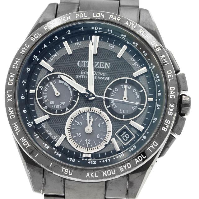 シチズン CITIZEN CC9017-59E/F900-T021557 アテッサ サテライトウェーブ デイト ソーラー電波 メンズ 箱・保証書付き_900900