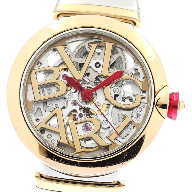 ブルガリ BVLGARI LUP33SG ルチェア K18PGベゼル 自動巻き レディース 箱付き_896913