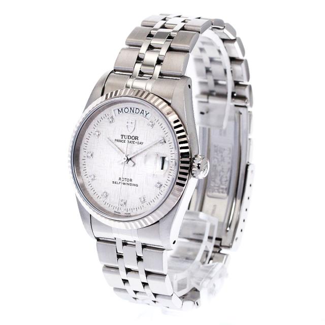 チュードル TUDOR 76214 プリンス デイトデイ 10Pダイヤ WGベゼル 自動 