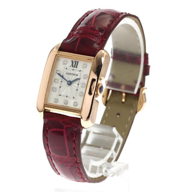 カルティエ CARTIER WJTA0007 タンク アングレーズ SM K18PG 11Pダイヤ  