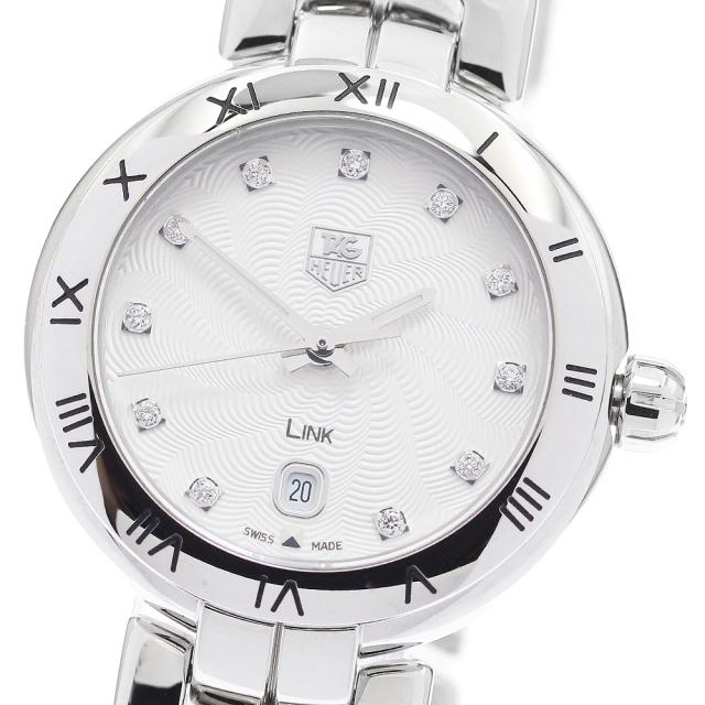 タグホイヤー TAG HEUER WAT1411.FC6316 リンク 11Pダイヤモンド デイト クォーツ レディース 美品 保証書付き_902252
