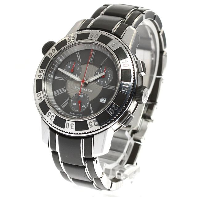 ティファニー TIFFANY&Co. マーク T-57 デイト クロノグラフ クォーツ  