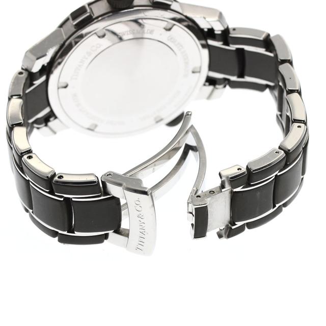 ティファニー TIFFANY&Co. マーク T-57 デイト クロノグラフ クォーツ  