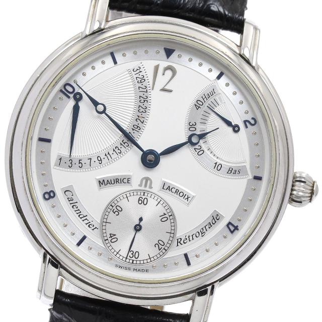 モーリス・ラクロア Maurice Lacroix 76840 マスターピース カランドリエ レトログラード 手巻き メンズ _903075