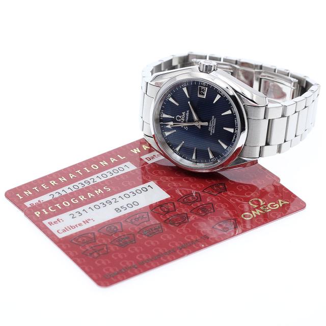 オメガ OMEGA 231.10.39.21.03.001 シーマスター アクアテラ デイト コーアクシャル 自動巻き メンズ 良品 保証書付き_903281