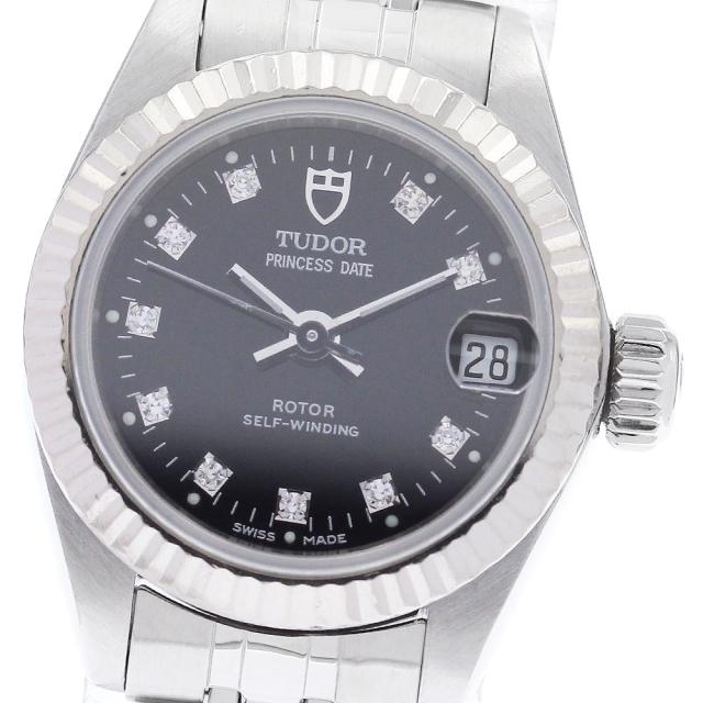 チュードル TUDOR 92514 プリンセスデイト 10Pダイヤ WGベゼル 自動巻き レディース _903364