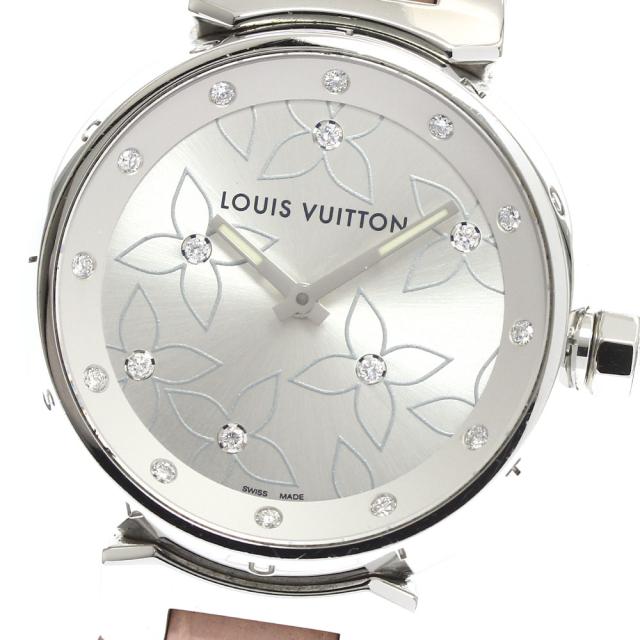 ルイ・ヴィトン LOUIS VUITTON Q131F タンブール ラブリーダイヤモンド 18Pダイヤ クォーツ レディース 箱・保証書付き_899860