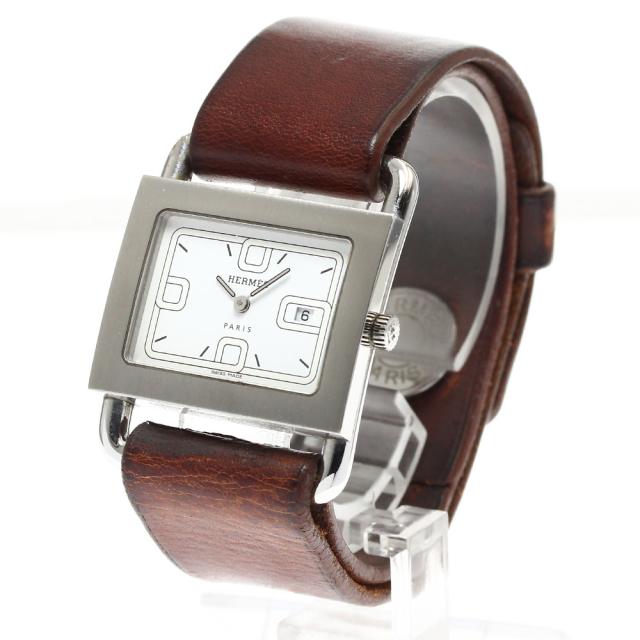 ベルト訳あり エルメス HERMES BA1.510 バレニア デイト クォーツ  
